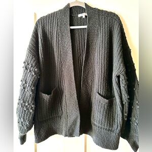 Madewell black bobble cardigan 100% cotton Large